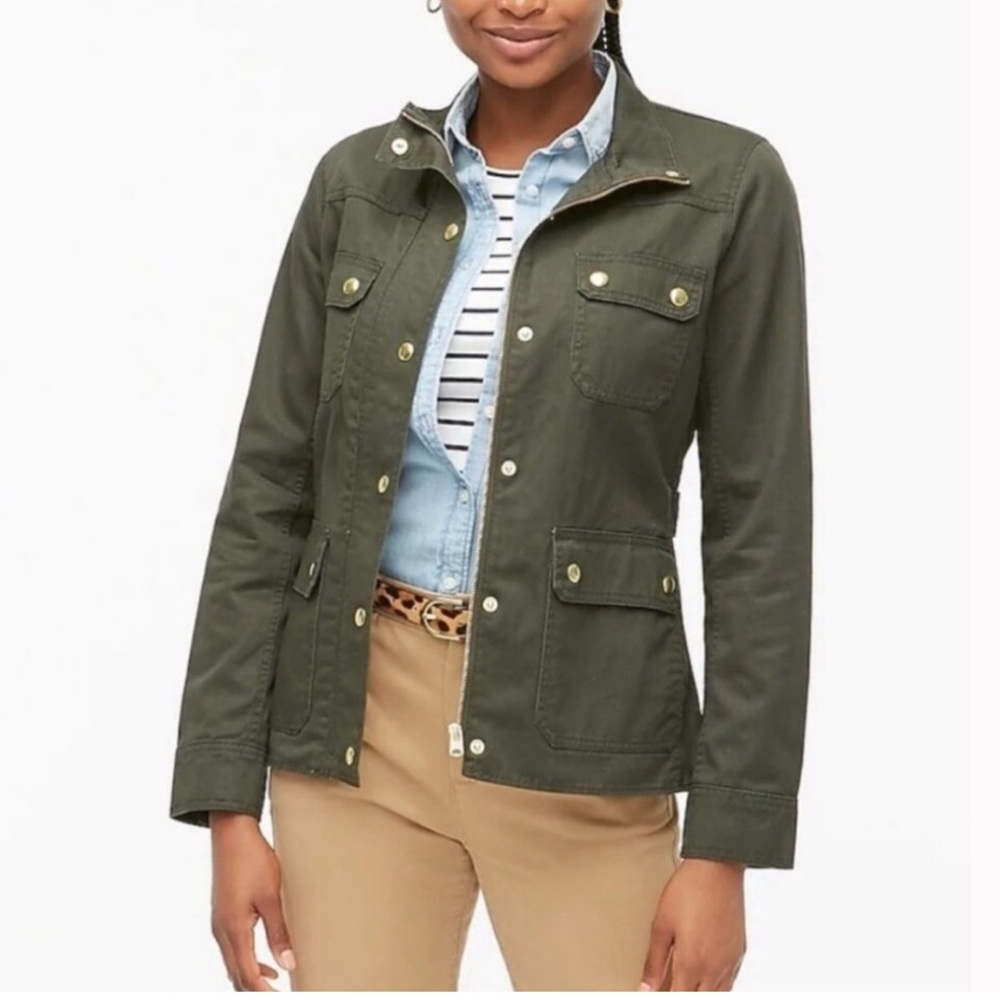 J.Crew J. Crew Relaxed Boyfriend Field Jacket Utility Jacket Military style Med